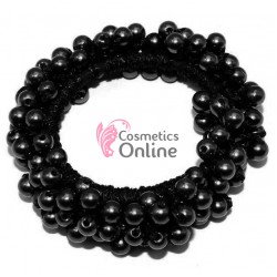 Elastic de par elegant cu perle PMA26RR - Negru
